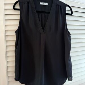 Chaus Women's Elegant Black V-Neck Blouse